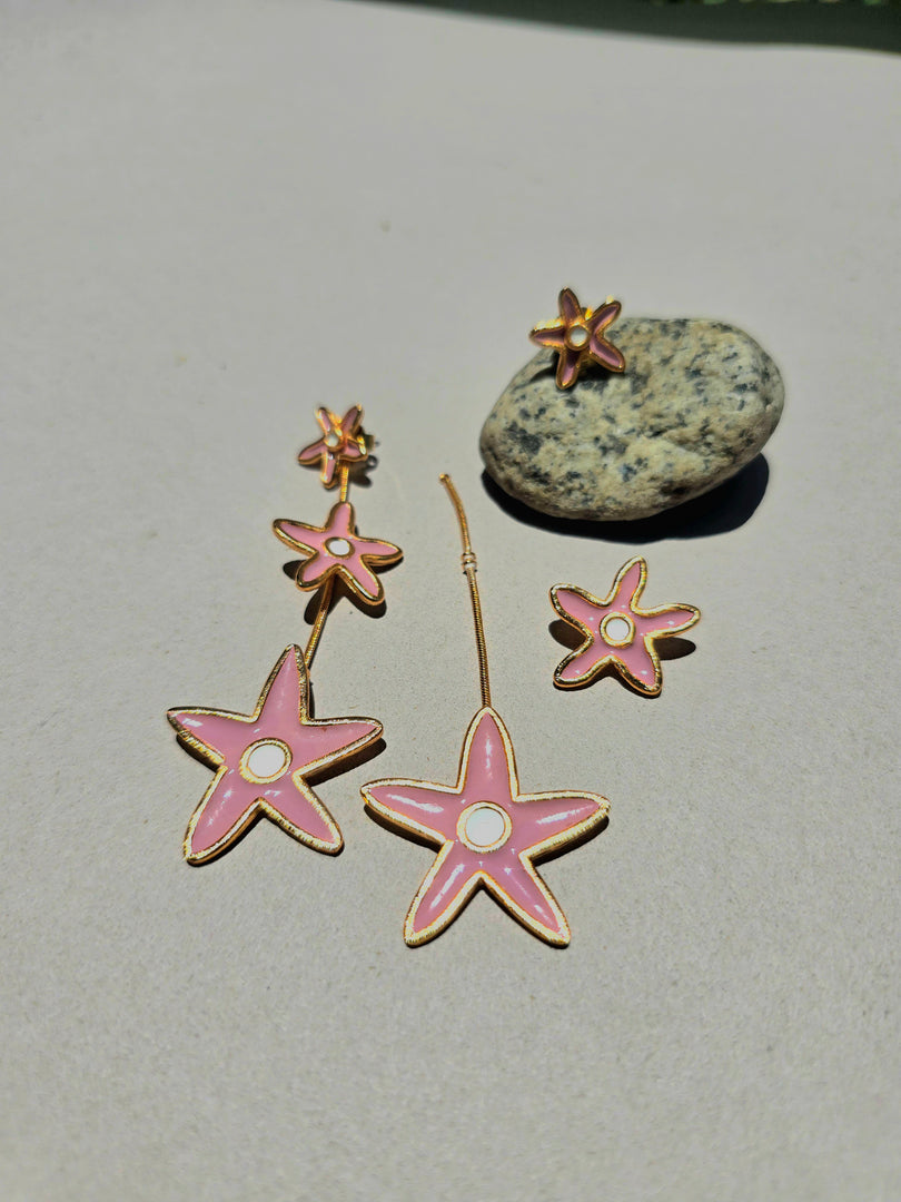 Lw Aretes Madalina Rosado - Tres con detalles de fabricación