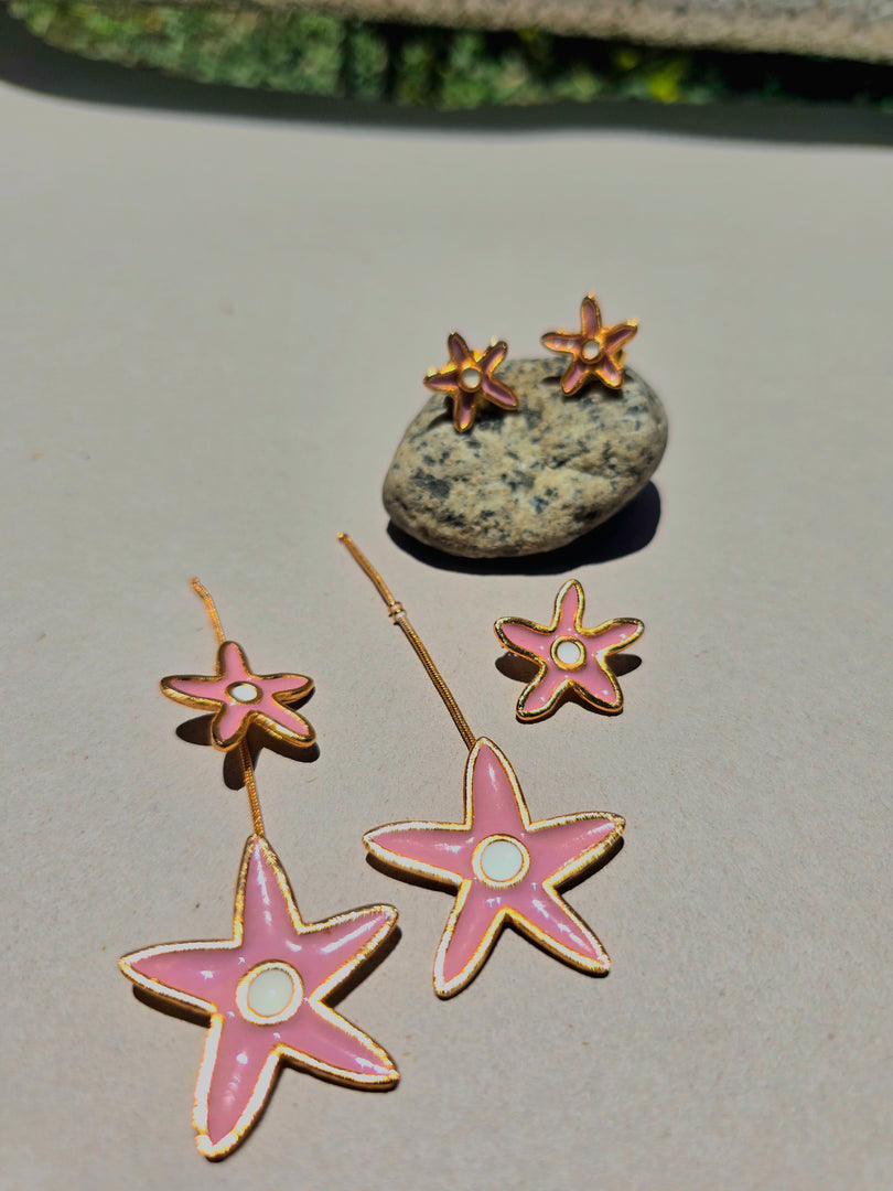 Lw Aretes Madalina Rosado - Tres con detalles de fabricación