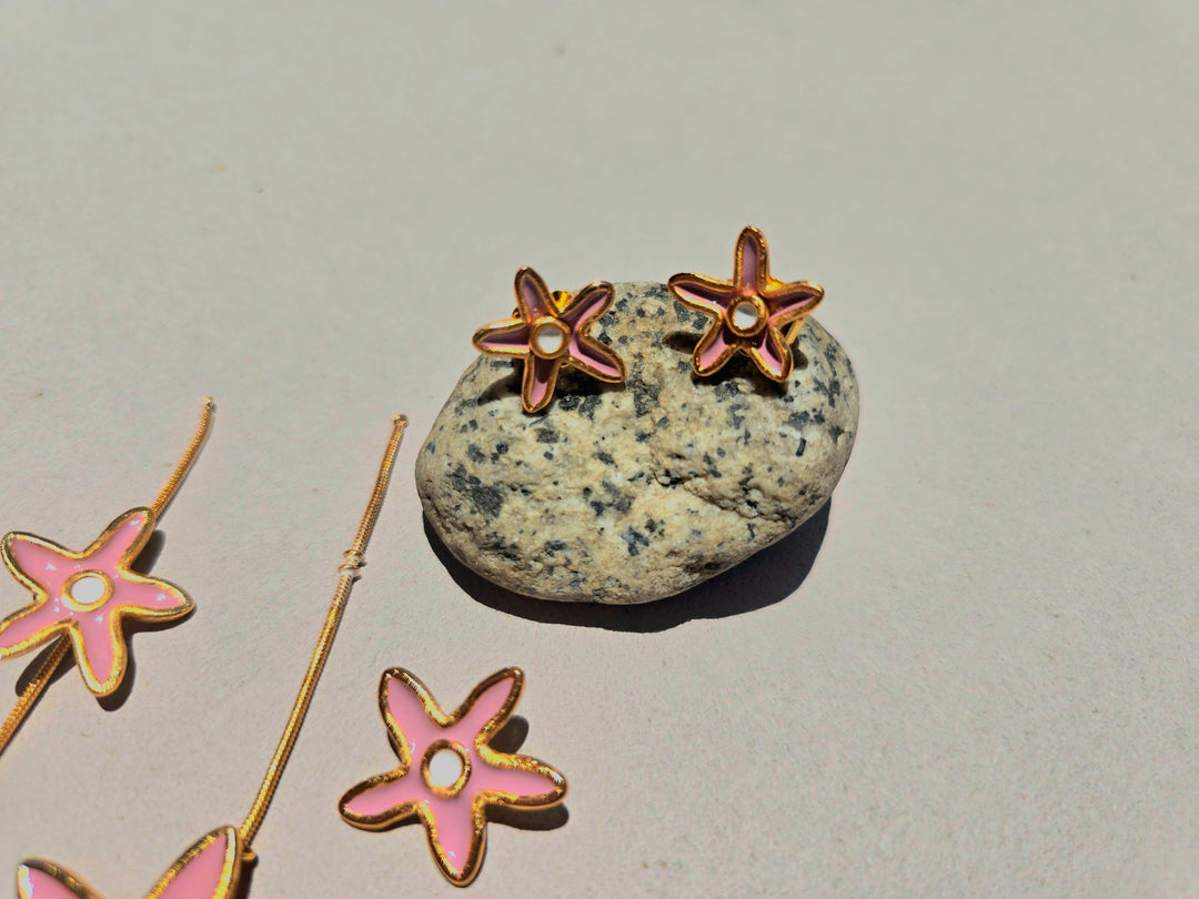 Lw Aretes Madalina Rosado - Tres con detalles de fabricación