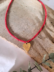 Collar Núkukaule Corazón Rojo
